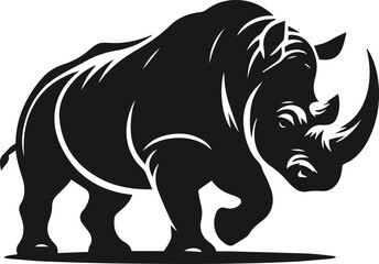 rhino animal vector silhouette