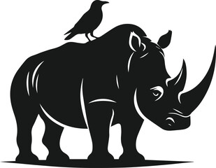 rhino animal vector silhouette