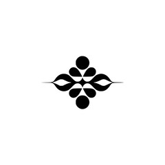 Minimalist Geometric Design: Black Shapes on White, Modern Aesthetic