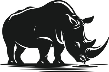rhino animal vector silhouette