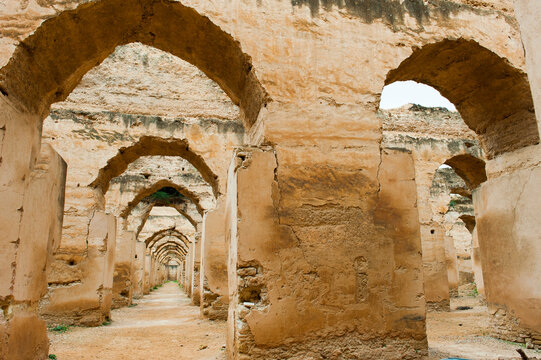 Ruins of the former Moulay Ismail Royal Stables, Meknes