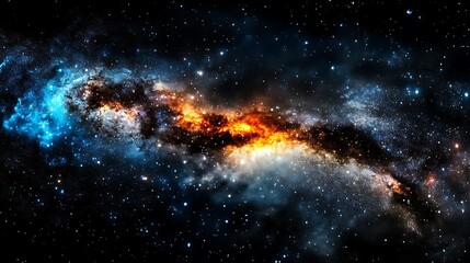 Fototapeta premium Celestial viewpoints a digital art journey into the vast night sky and cosmic wonders