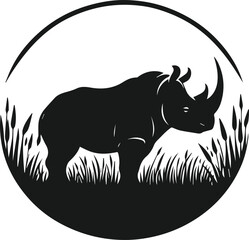 rhino animal vector silhouette