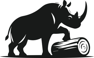 rhino animal vector silhouette
