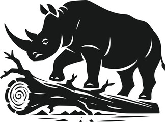 rhino animal vector silhouette