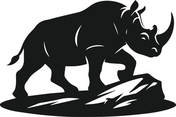 rhino animal vector silhouette