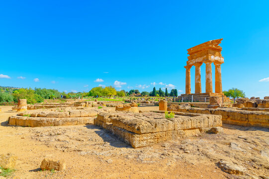 Temple of Castor and Pollux, Valley of Temples, Agrigento, UNESCO, Sicily