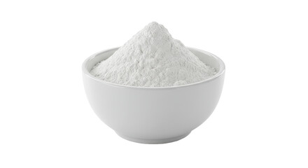 Isolated Bowl of White Powder