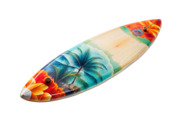 Surfboard isolated on transparent background. Png