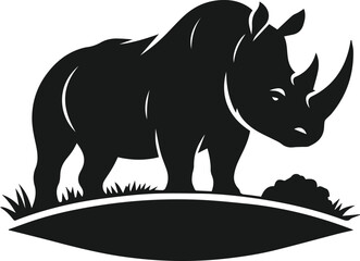 rhino animal vector silhouette