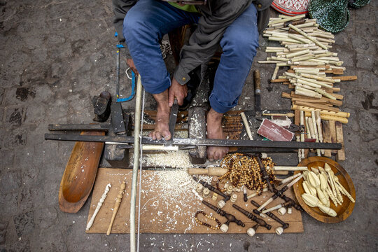 Craftsman at work in the Medina, Marrakesh