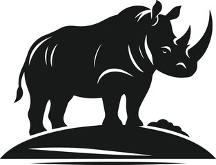 rhino animal vector silhouette