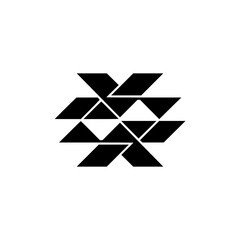 Geometric Abstract Logo Design in Black and White