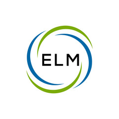 ELM creative minimalist letter logo.
