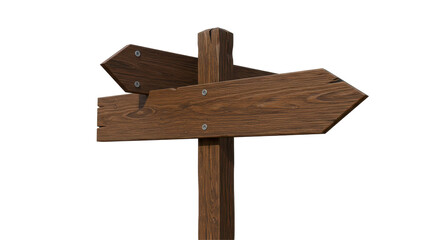 Isolated Wooden Signpost