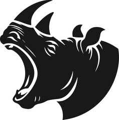 rhino animal vector silhouette