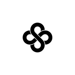 Abstract Geometric Logo - Black on White, Symbolic Design