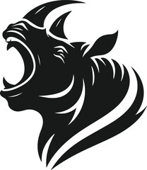 rhino animal vector silhouette