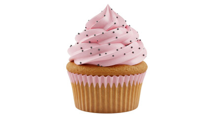 Isolated Pink Cupcake