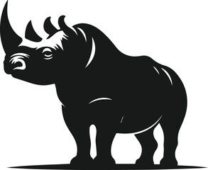 rhino animal vector silhouette