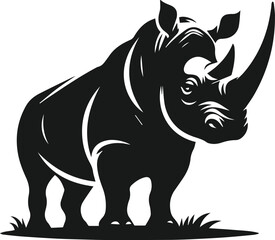 rhino animal vector silhouette