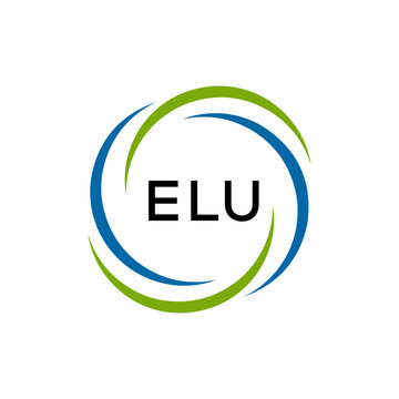 ELU creative minimalist letter logo.