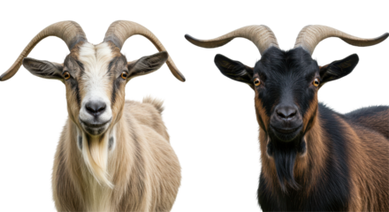 Isolated Goats Face