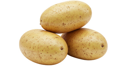 Isolated Three Potatoes