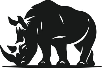 rhino animal vector silhouette