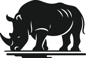 rhino animal vector silhouette
