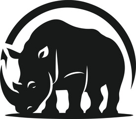 rhino animal vector silhouette