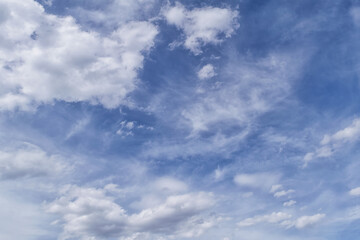 Fototapeta premium Summer clouds in blue sky in daylight