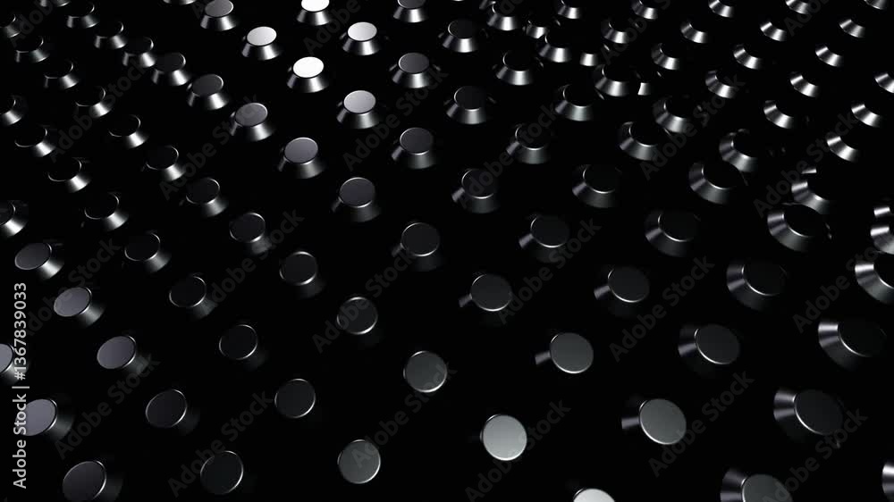 Canvas Prints abstract dark metal conical pattern: a 3d rendered image