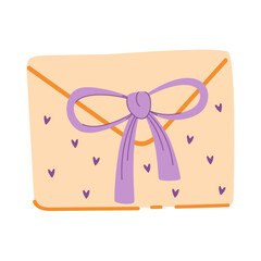Cute gift box with whimsical bow and pattern