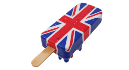 Isolated Ice Cream Popsicle with UK Flag