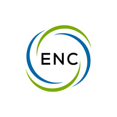 ENC creative minimalist letter logo.