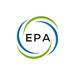 EPA creative minimalist letter logo.