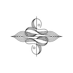 Abstract Geometric Line Art on Gradient Background