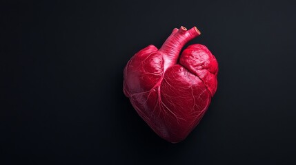 Featuring a highly detailed human heart illustration, this visual emphasizes anatomical structure, ideal for medical education and informative overlays