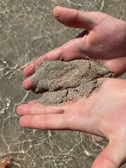 sand in the hands