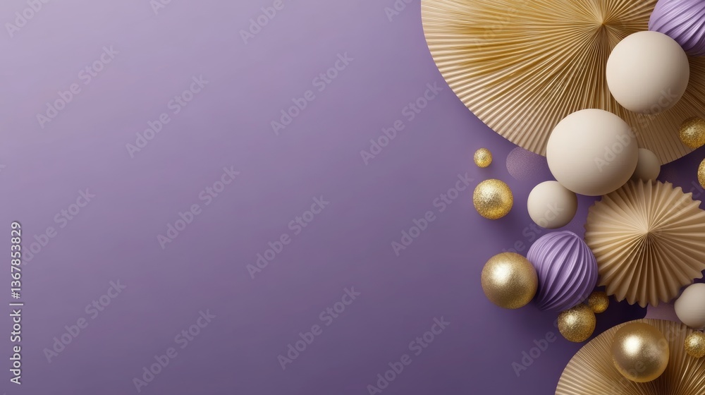 Poster colorful decorative elements in various shapes and textures create an engaging visual display on a p
