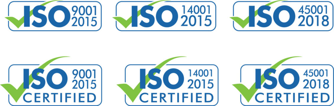 ISO, Health And Safety, certification stamp or official logo of ISO.