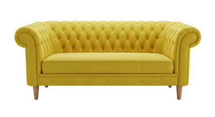Isolated Yellow Sofa