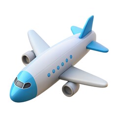 3d airplane modern aircraft for travel and aviation concept