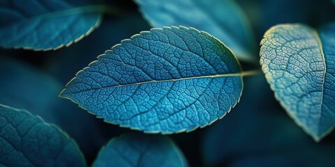 Emerald Leaf: A captivating view of several emerald leaves with striking patterns of veins, offering a close-up display of the beauty in nature.