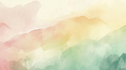 Minimalist watercolor, pastel washes, pale yellow, soft pink, light green. Smooth transitions, calm, sophisticated, contemporary. Background for banner, wallpaper, ad.