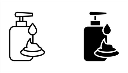 foam Cream icon set, simple skin cleanser flat design vector pictogram, vector illustration on white background.