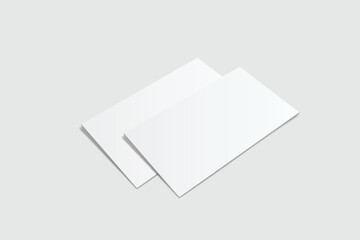 Vector realistic business card mockup template isolated. Empty design for presentation branding, corporate, stationery, document, ads, game card or note cards, greeting card, invitation, credit card
