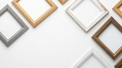 Fototapeta premium Various Wooden Picture Frames