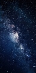 Fototapeta premium Milky Way Galaxy's Cosmos: The vast cosmos is illuminated with a mesmerizing view of the galaxy, sprinkled with countless stars and celestial objects.